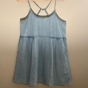 American Eagle Outfitters Sky Blue Denim Dress